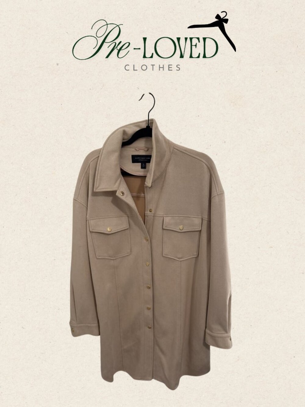Taupe Snap-Button Shacket